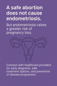 Abortion in Bangalore India, Safe abortion does not cause endometriosis