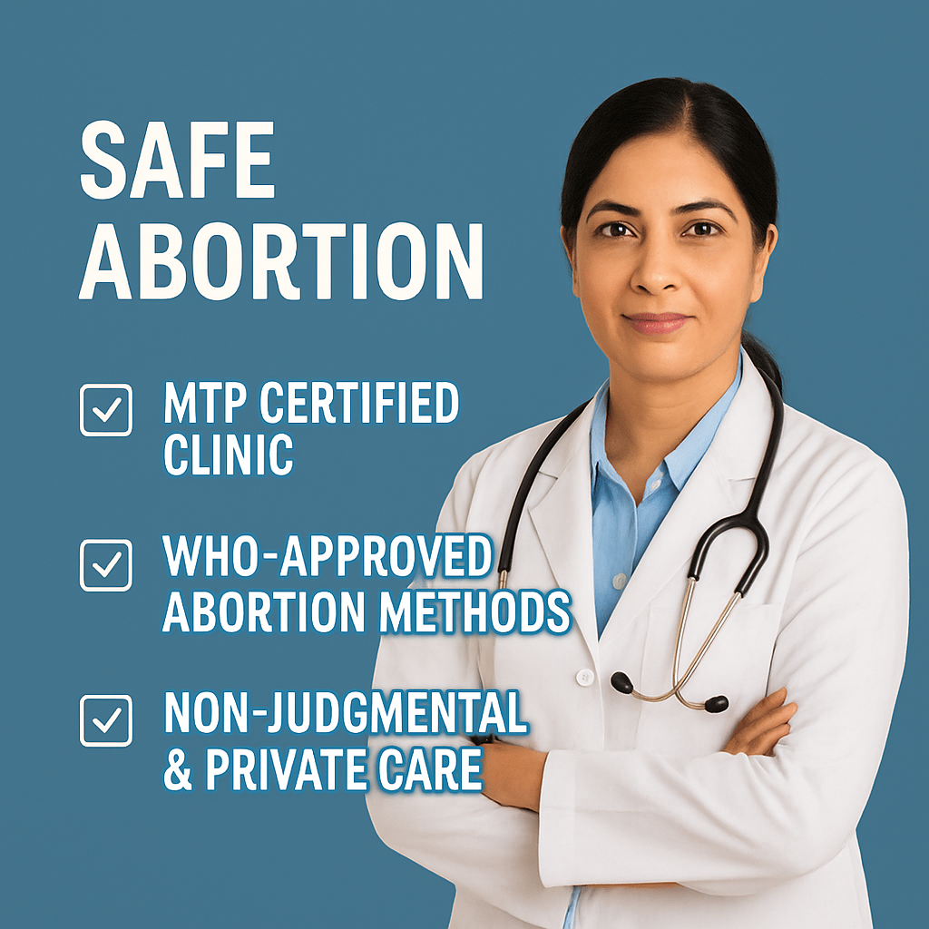 Safe abortion is the one performed at a registered MTP clinic by registered medical practitioner using approved abortion methods.